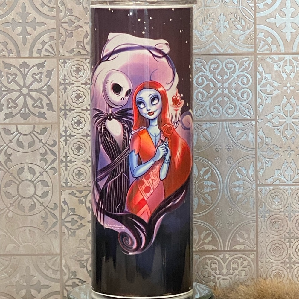Jack and Sally 20oz stainless steel tumbler
